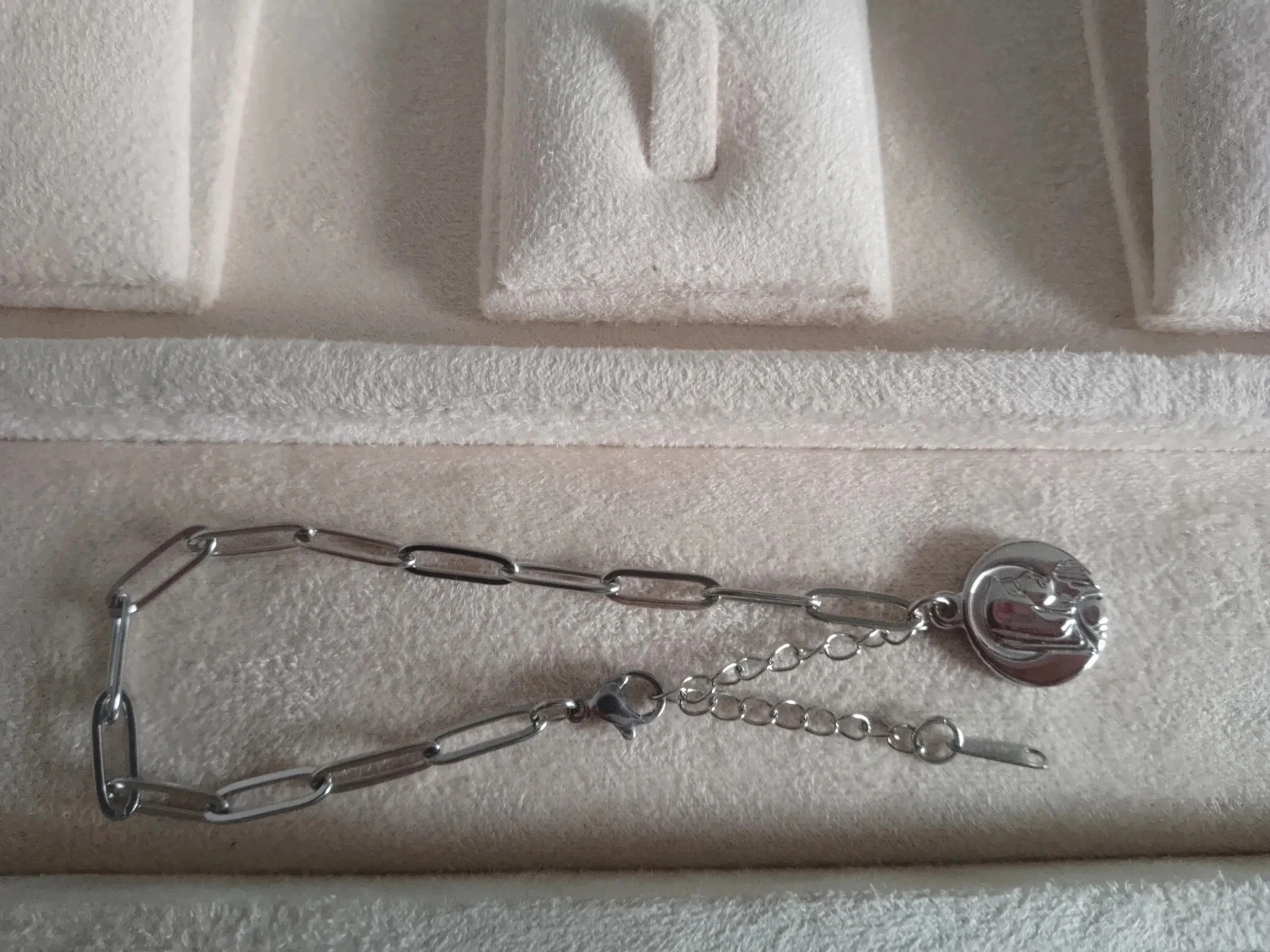 Bracelet gourmette sainte Vierge Marie en acier inoxydable argenté – photo 2